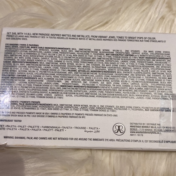 Riviera Anastasia Beverly Hills Eye Shadow Palette 14 Colours NIB NWT - Picture 3 of 6